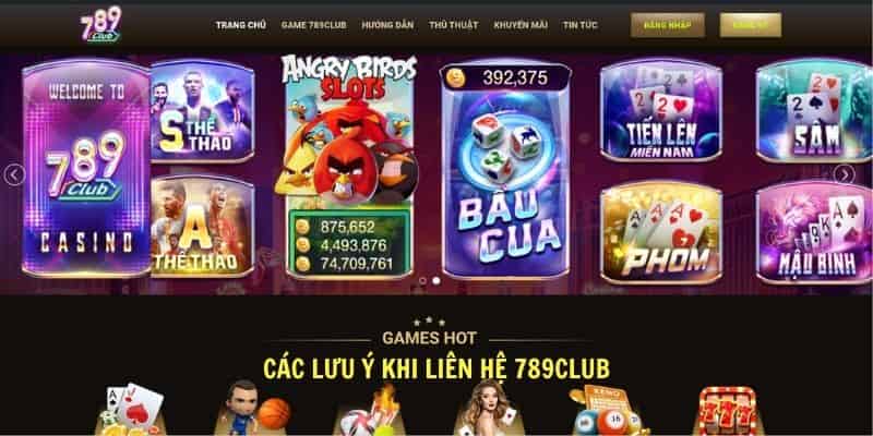 Các kênh liên hệ 789Club