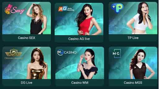 Những đối tác uy tín của sảnh Casino Trực Tuyến 8Day